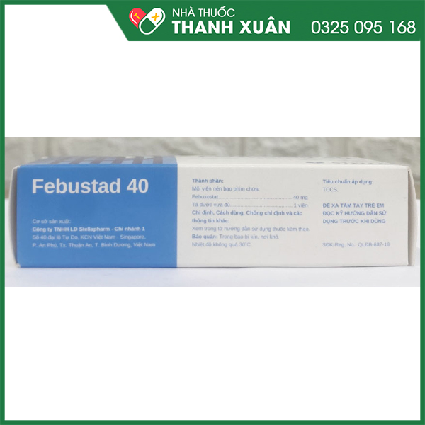 Febustad 40 giảm acid uric ở người bệnh gout